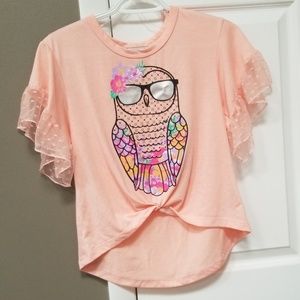 Girls owl top size large